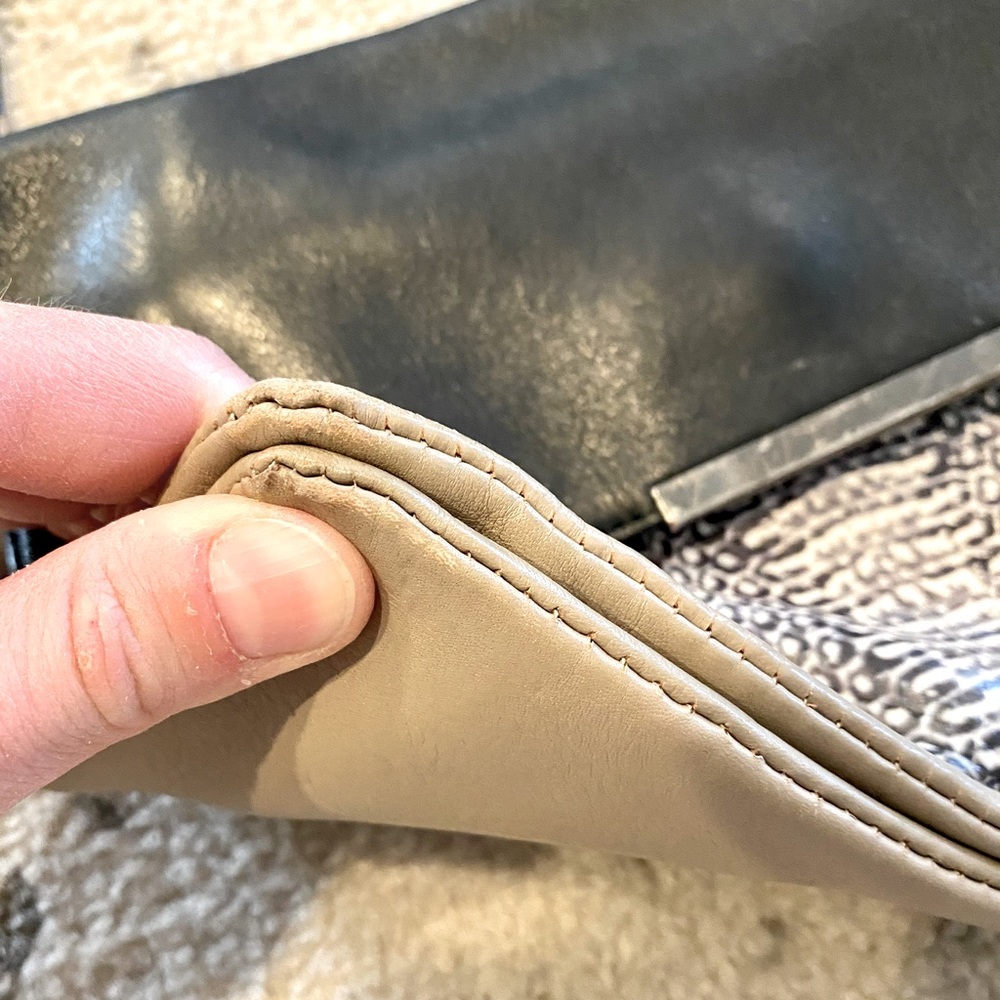 Halogen snakeskin envelope clutch - Picture 2 of 4
